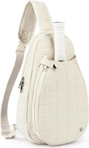 CLUCI Pickleball Bag for Women, Quilted Crossbody Bags for Women Men, Puffer Travel Sling Bag
