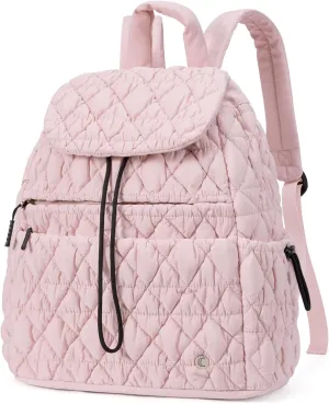 CLUCI Puffy Quilted Backpack Purse for Women, Casual Lightweight Daypack for Women Travel