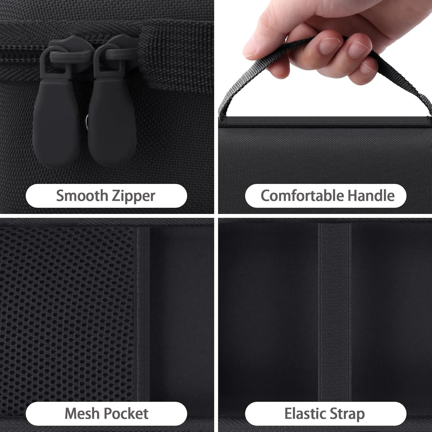 co2CREA Hard Case and Silicone Case Replacement for Bose New SoundLink Flex 2nd Gen/Bose SoundLink Flex Bluetooth Portable Speaker, Protective Case with Carabiner and Shoulder Strap (Black Case)