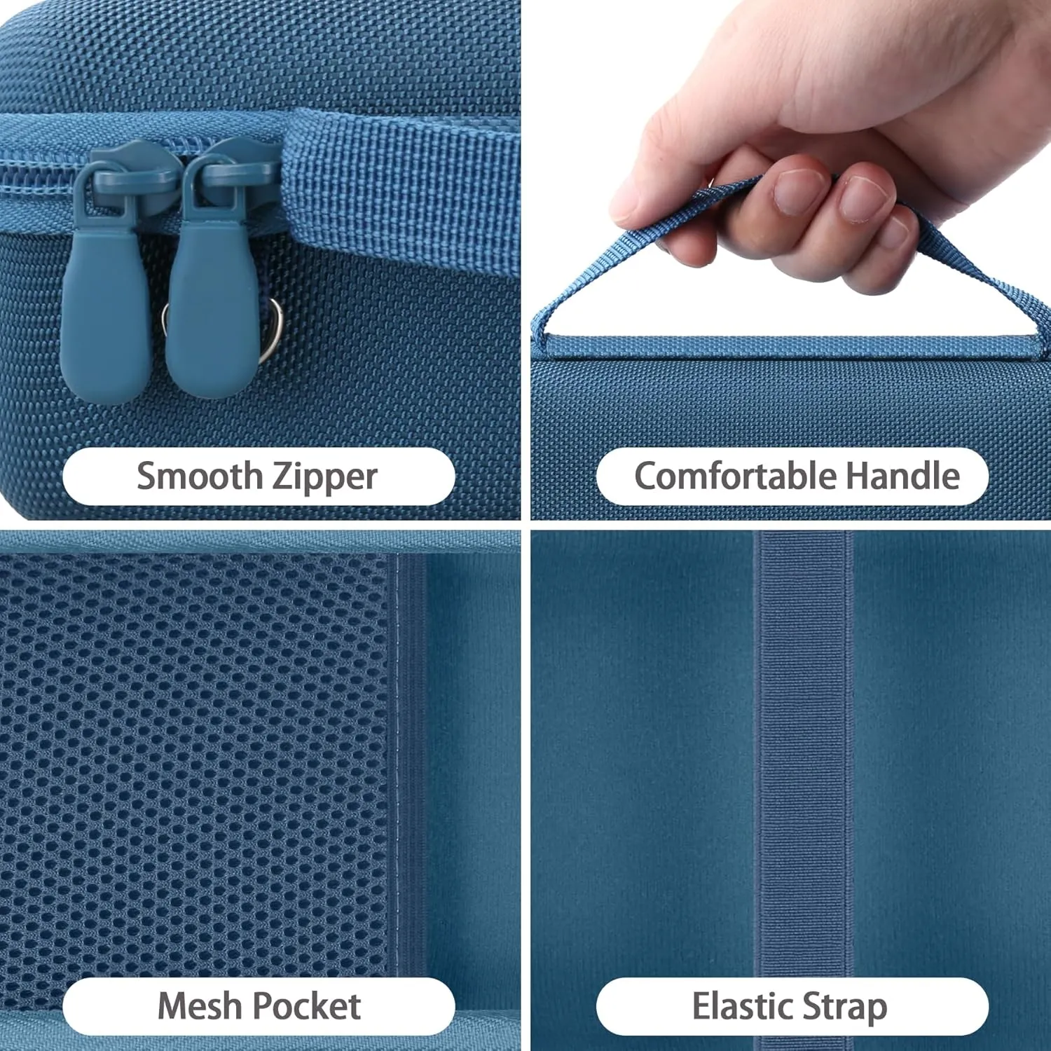 co2CREA Hard Case and Silicone Case Replacement for Bose New SoundLink Flex 2nd Gen/Bose SoundLink Flex Bluetooth Portable Speaker, Protective Case with Carabiner and Shoulder Strap (Blue Dusk Case)