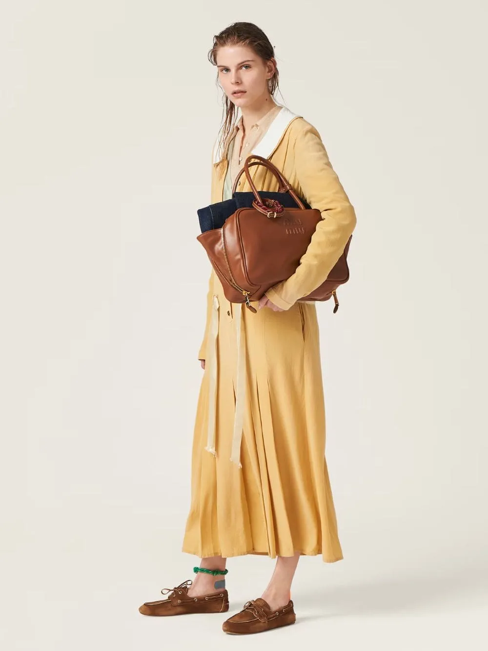 Cognac Leather Beau Bag