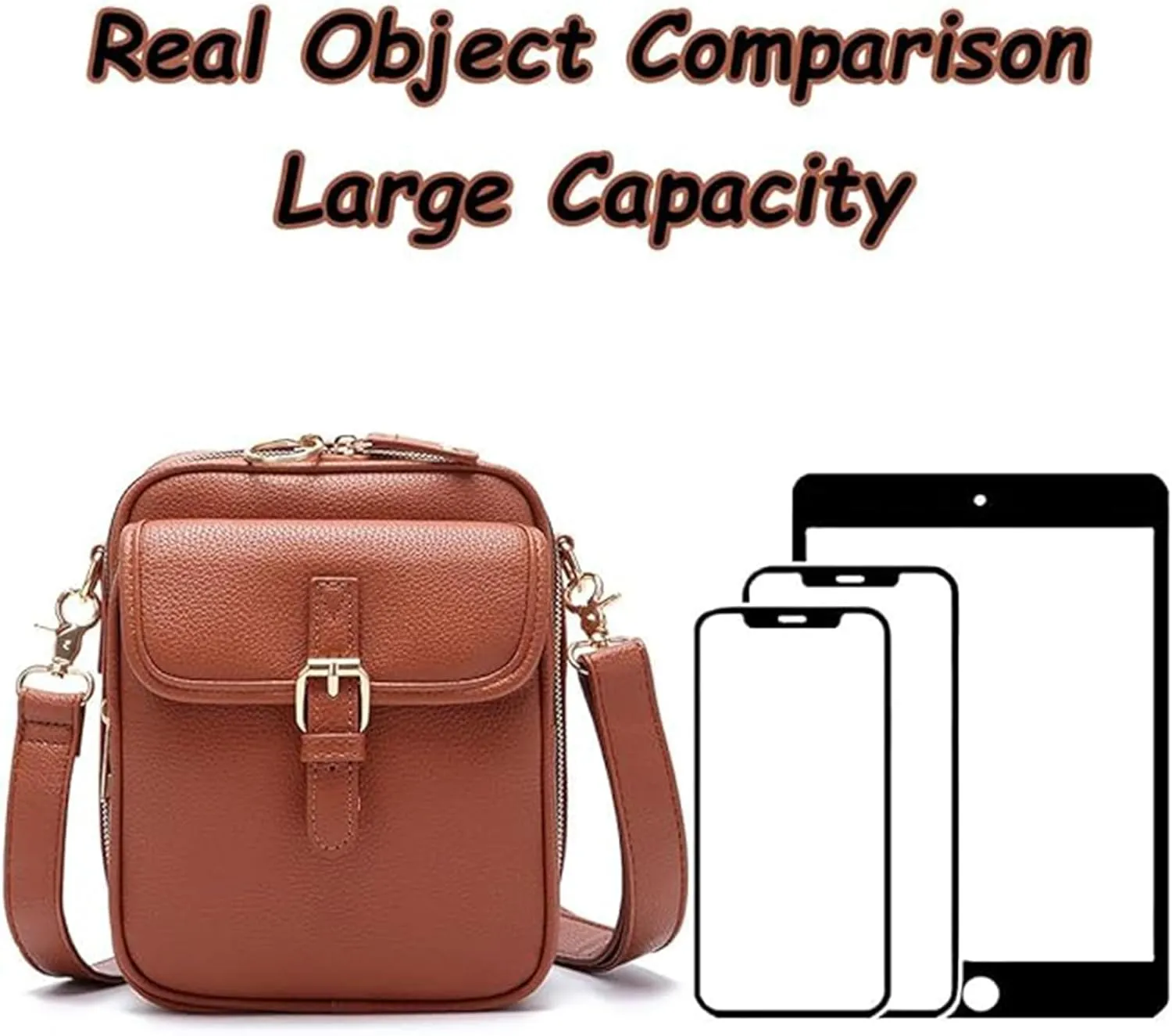 Collaboraten1 Crossbody Leather Bag, Collaboraten1 Mini Cross Bags Built In Wallet, Theft Shoulder Bags for Women Travel