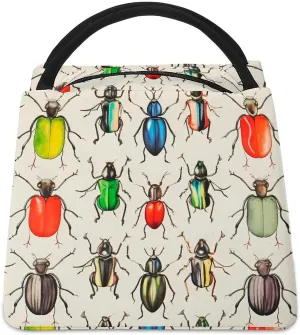 Colorful Insects Printed Lunch Bag Portable Lunch Tote Insulated Cooler Container for Travel Work Picnic