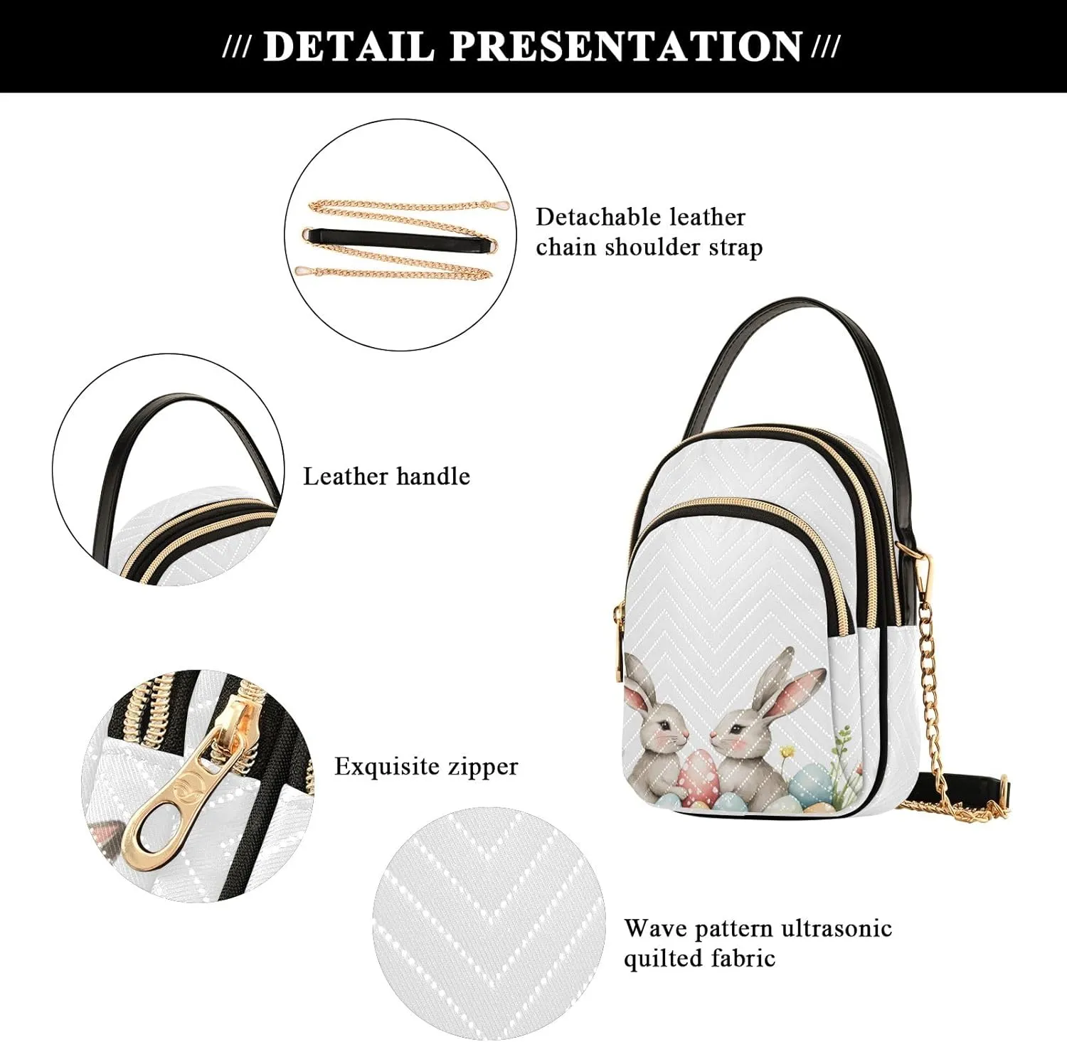 Colorful Small Handbag Crossbody Bag for Women Quilted Bags Shoulder Purse Phone Wallet Chain Bag