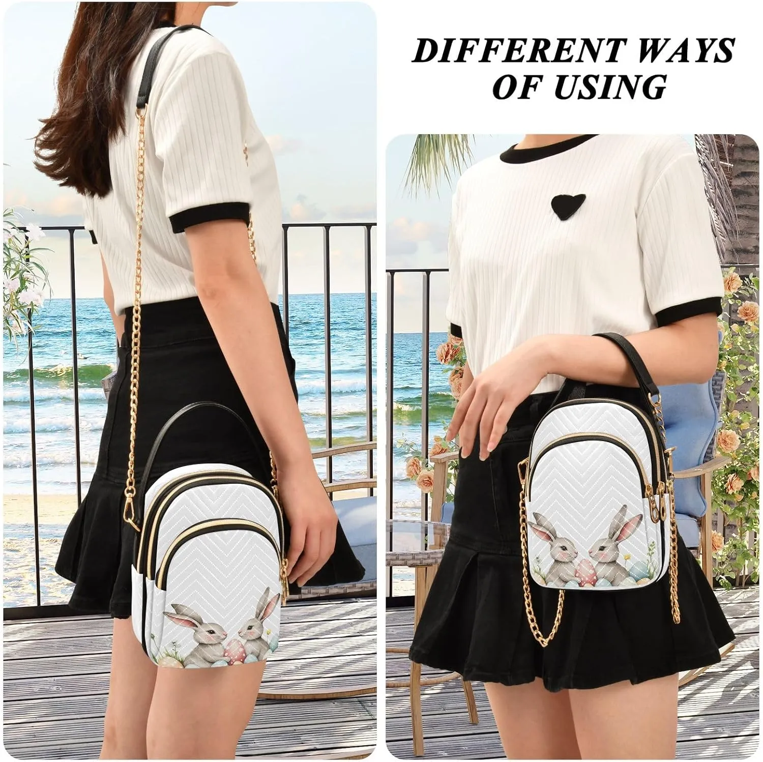 Colorful Small Handbag Crossbody Bag for Women Quilted Bags Shoulder Purse Phone Wallet Chain Bag