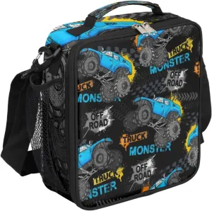 Cool Turck Lunch Box Kids Insulated Lunch Bag for Boys Girls, Reusable Waterproof Lunch Box with Adjustable Shoulder Strap Cooler Tote Bag for School, Work, Picnic…