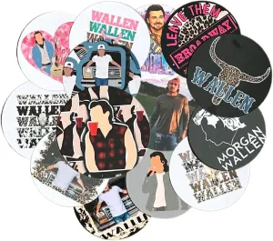 Country Singer Freshie Cardstock Cutouts Rounds 3” inch | 12 pk Mixed for Scented Aroma Beads Bake for Car Manly Assorted Inserts for Bags Music Lyrics Whiskey Bottle
