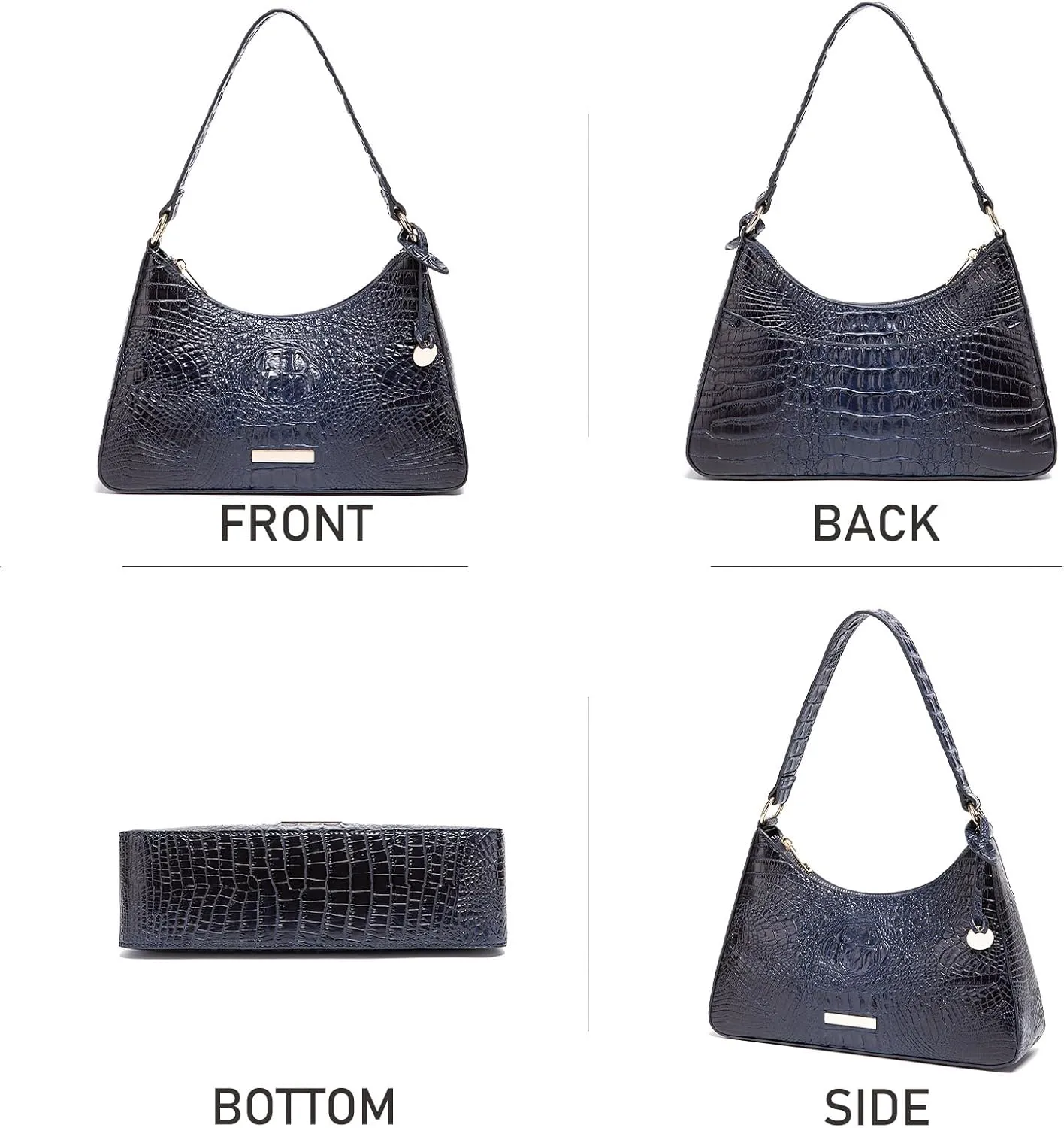 crocodile-embossed Hobo Purse for Women Large Shoulder Purses and Handbags Tote Bags