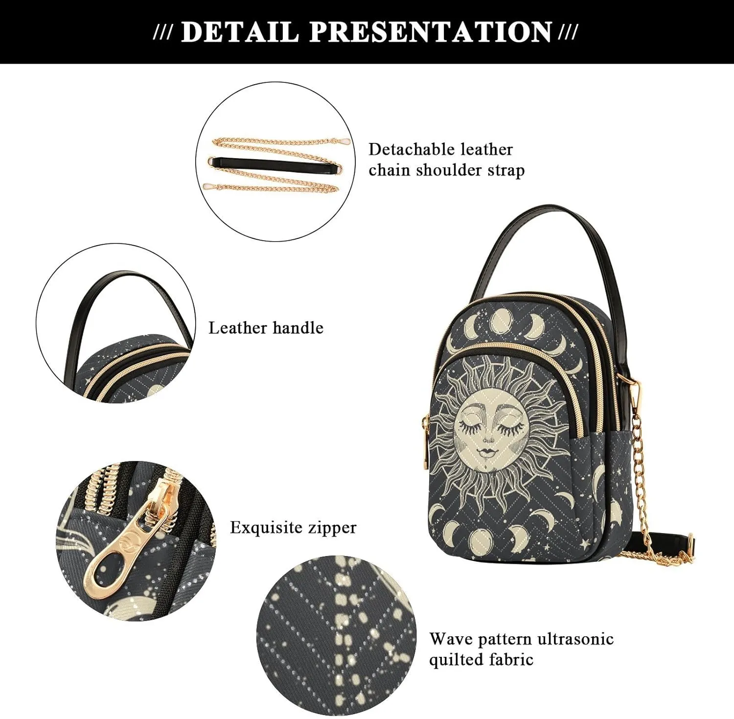 Crossbody Bags Small Phone Bag with Shoulder Strap, Women's Quilted Crossbody Handbags