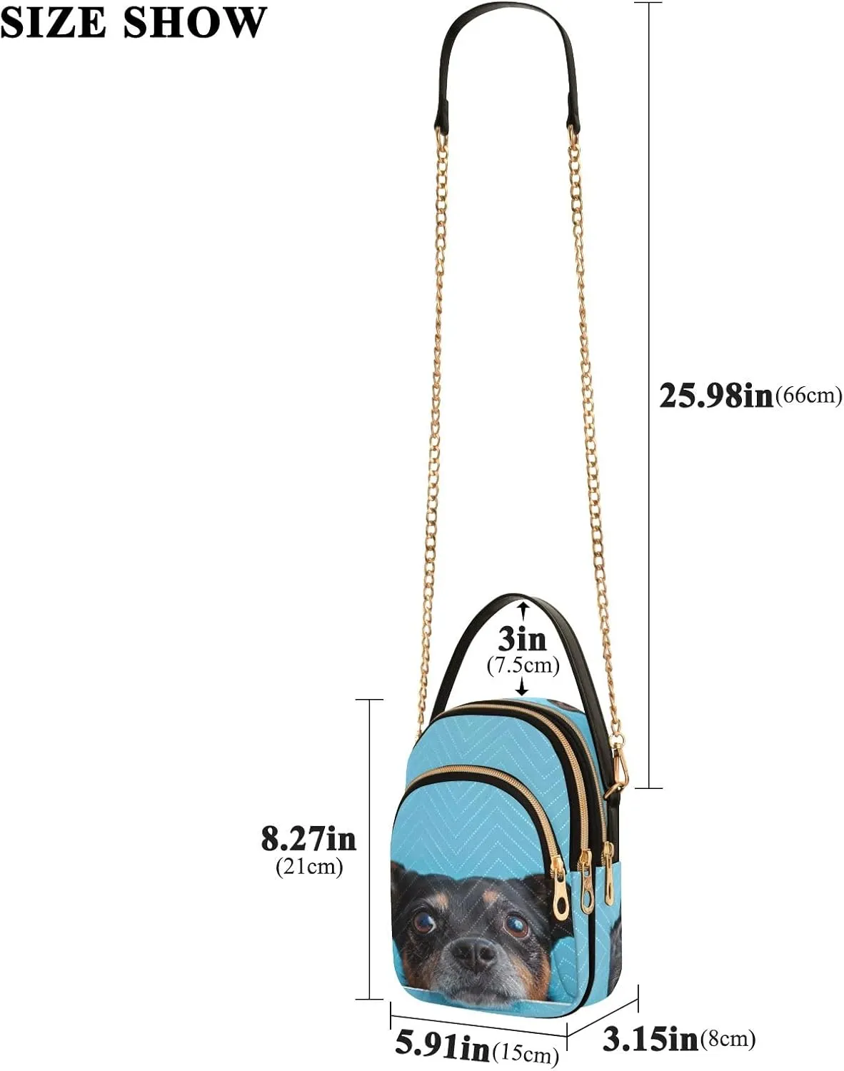 Cute Playful Cat Blue Bags for Women Trendy Phone Purse Crossbody for Women
