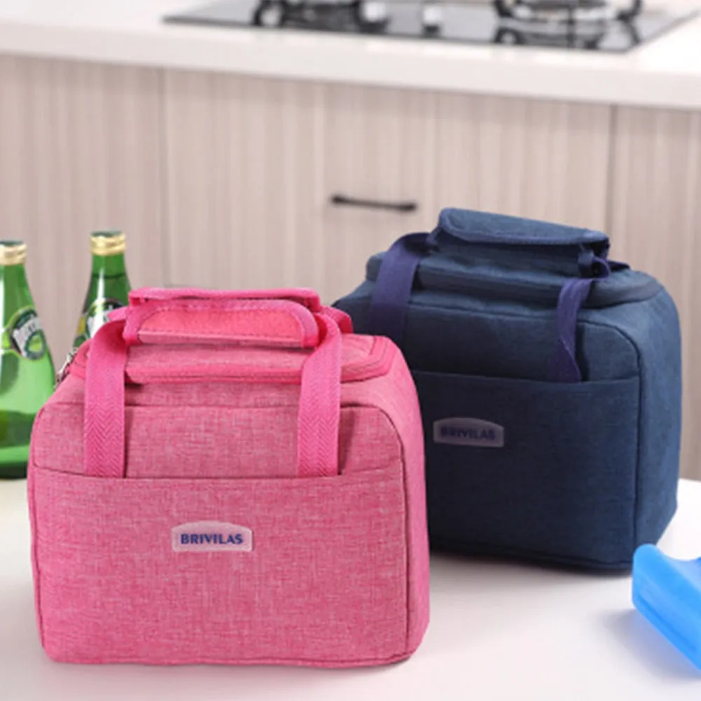 Cyflymder Portable Lunch Bag New Thermal Insulated Lunch Box Tote Cooler Handbag Bento Pouch Dinner Container School Food Storage Bags