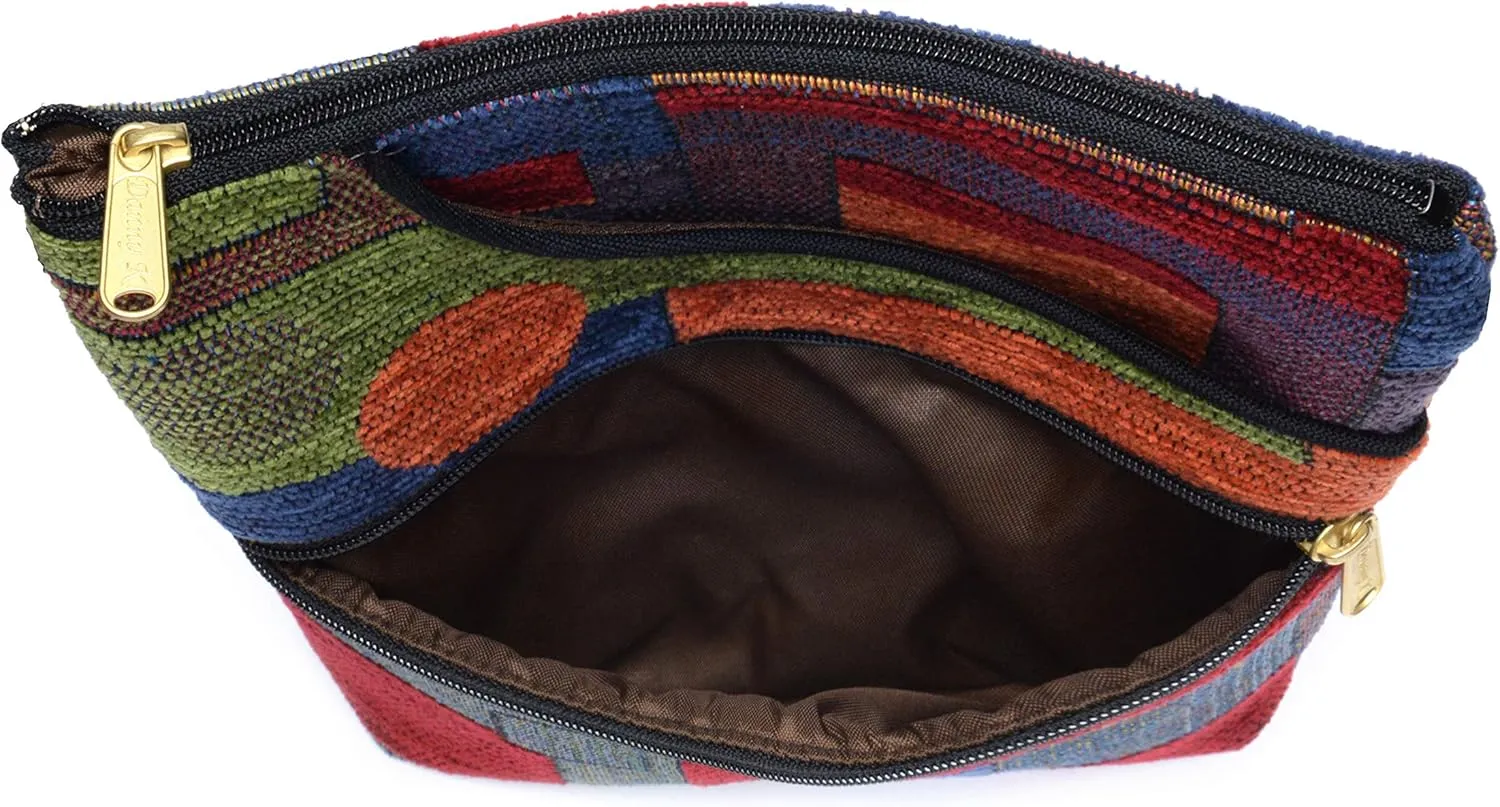 Danny K. Women's Tapestry Bella Purse Crossbody Handbag, Adjustable Cord, Handmade in USA