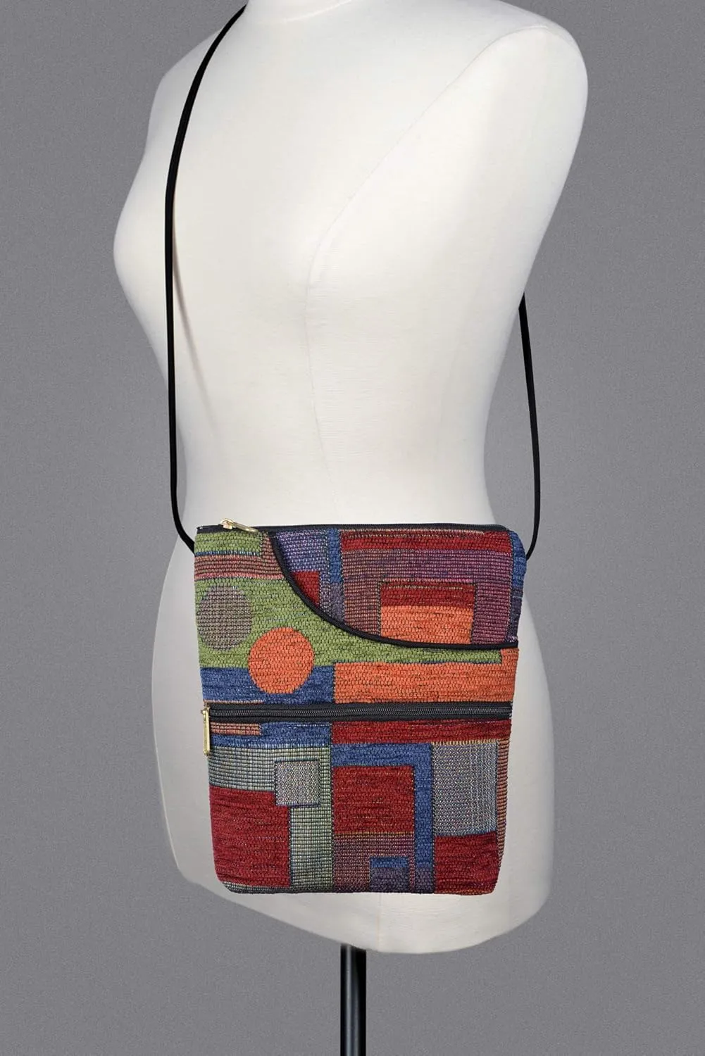 Danny K. Women's Tapestry Bella Purse Crossbody Handbag, Adjustable Cord, Handmade in USA
