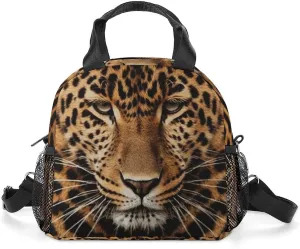 Depict A Leopard Insulated Lunch Bag Portable Lunch Box Tote Cooler Bags Lunchbox For Travel Picnic Work