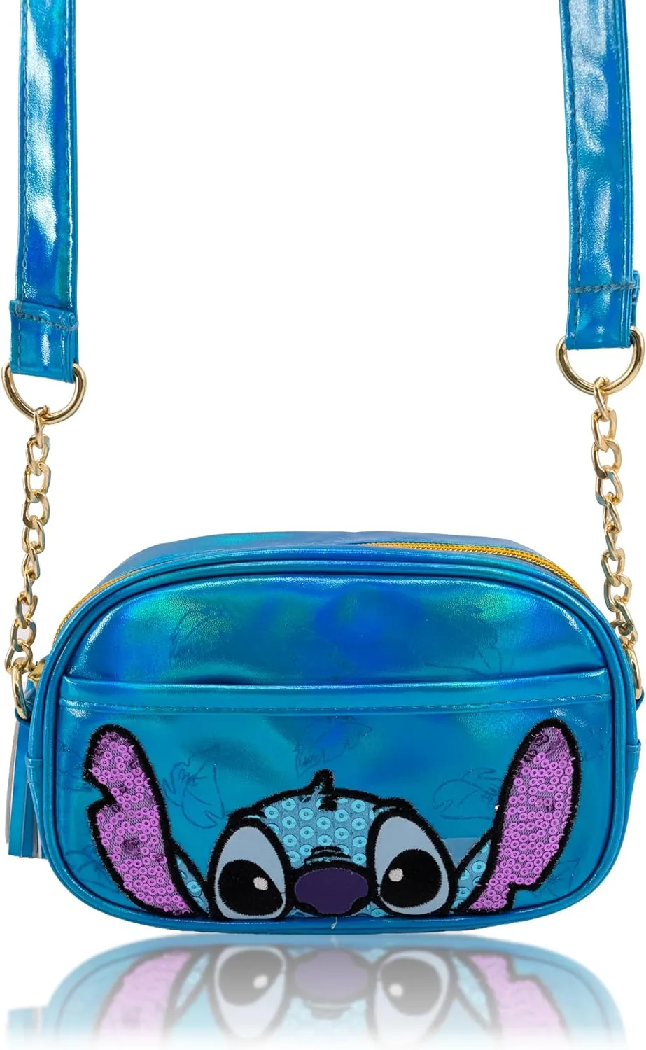 Disney Sanrio Bluey Purse Crossbody Handbag for Women | Metallic Vinyl Women's Shoulder Handbag