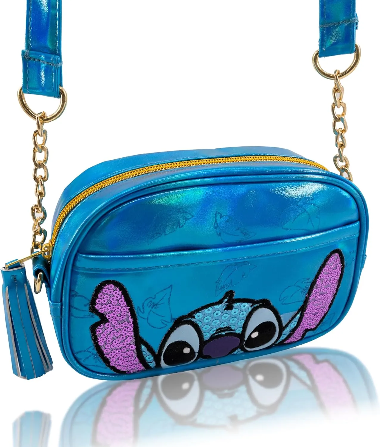 Disney Sanrio Bluey Purse Crossbody Handbag for Women | Metallic Vinyl Women's Shoulder Handbag