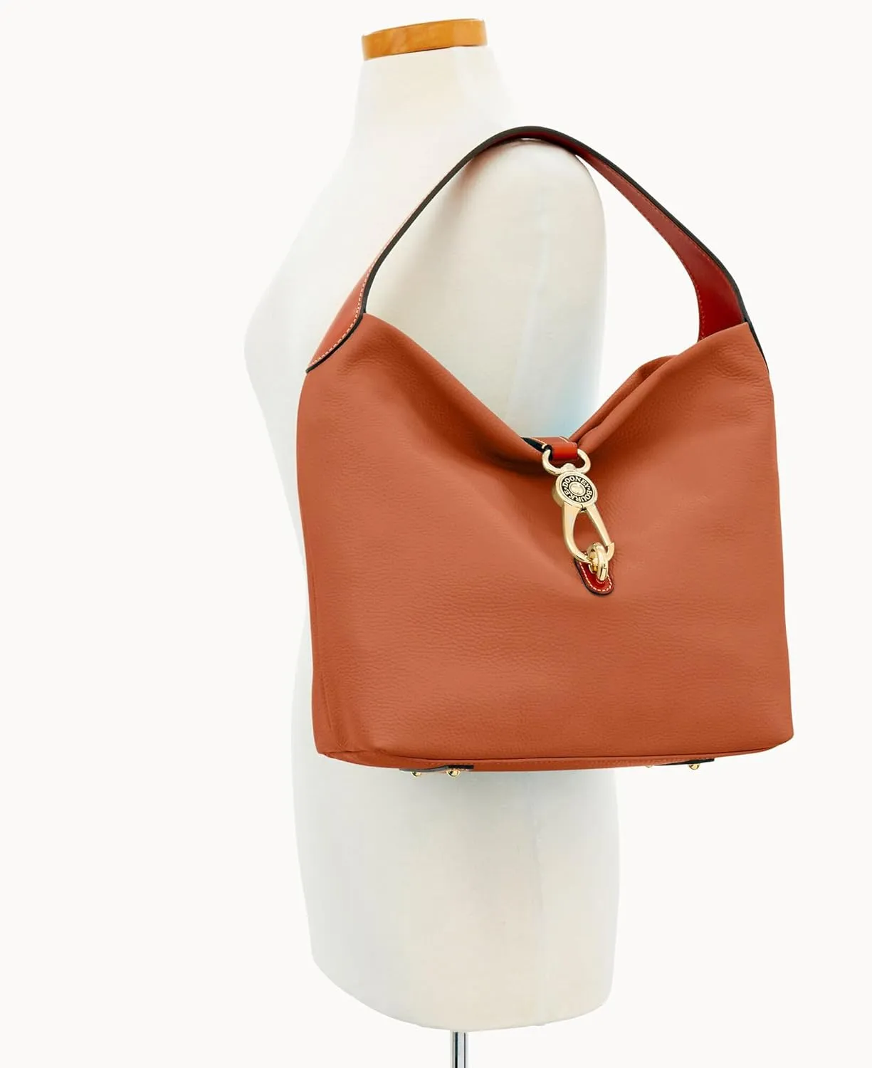 Dooney & Bourke Handbag & Wallet Set, Pebble Grain Leather Logo Lock Shoulder Bag and Coin Purse for Women