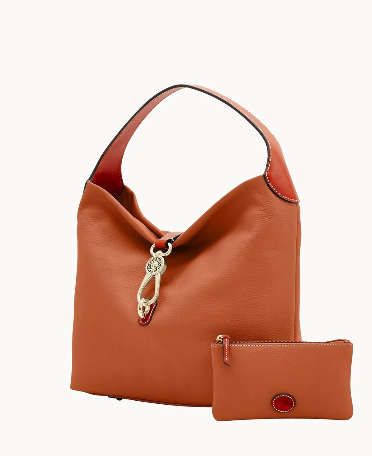 Dooney & Bourke Handbag & Wallet Set, Pebble Grain Leather Logo Lock Shoulder Bag and Coin Purse for Women