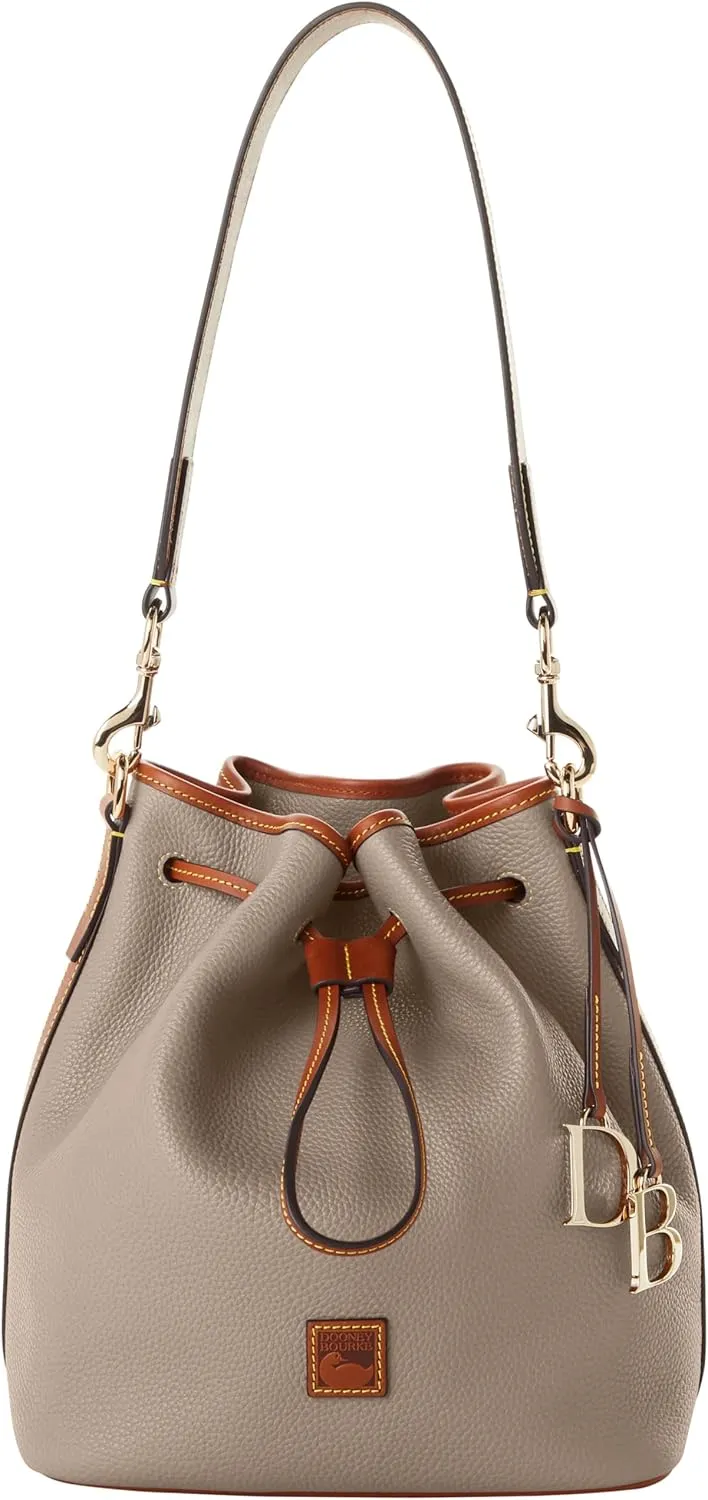 Dooney & Bourke Handbag, Pebble Grain Drawstring - Brown