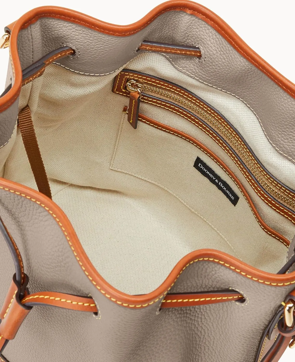 Dooney & Bourke Handbag, Pebble Grain Drawstring - Brown