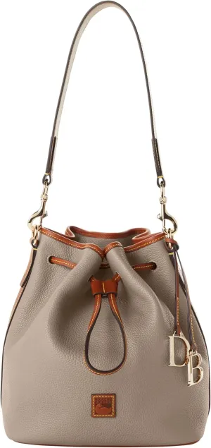 Dooney & Bourke Handbag, Pebble Grain Drawstring - Brown