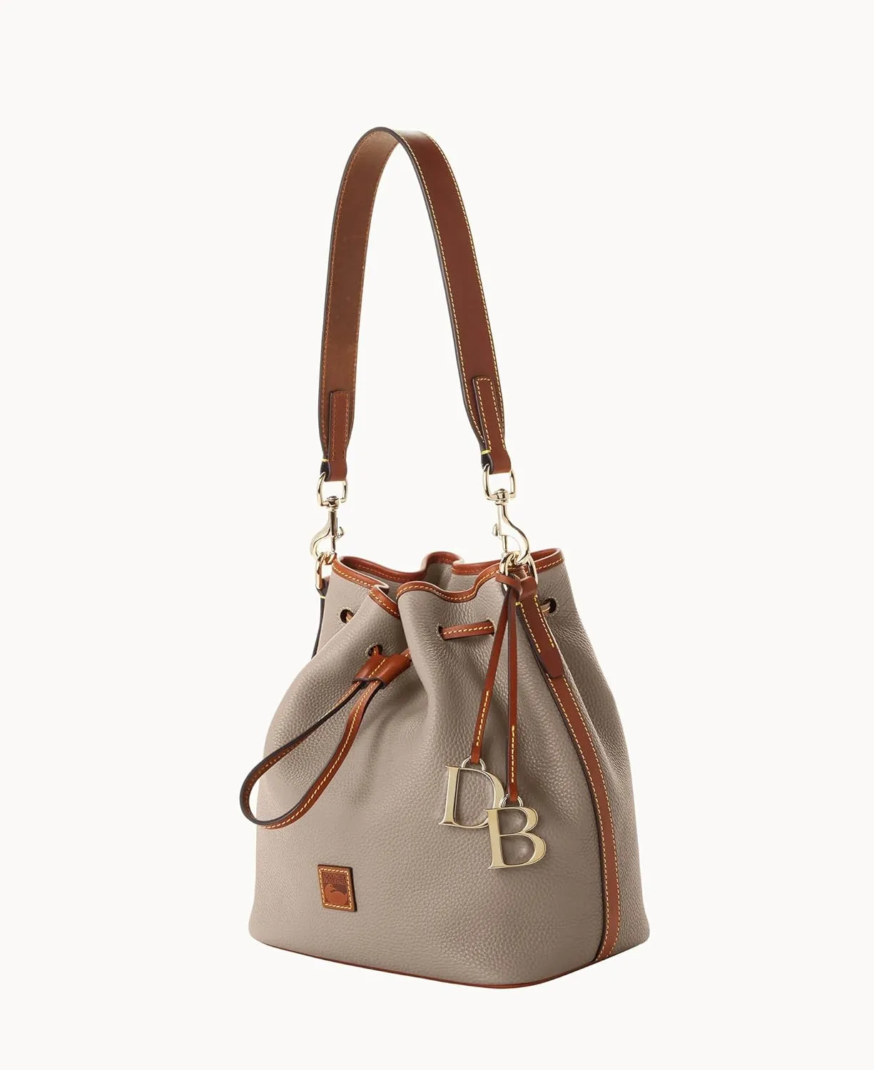 Dooney & Bourke Handbag, Pebble Grain Drawstring - Brown