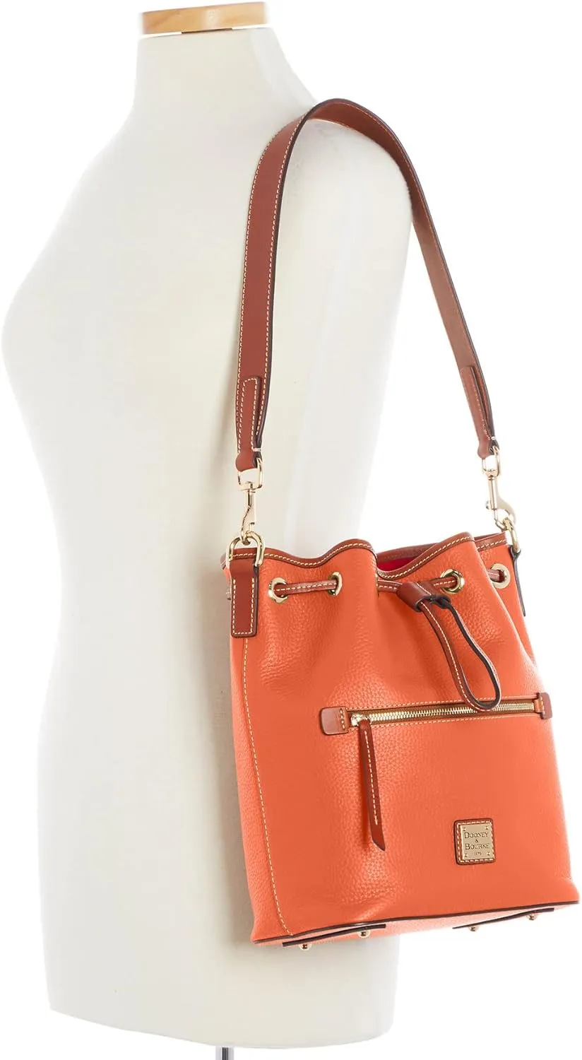 Dooney & Bourke Handbag, Pebble Grain Drawstring - Pink