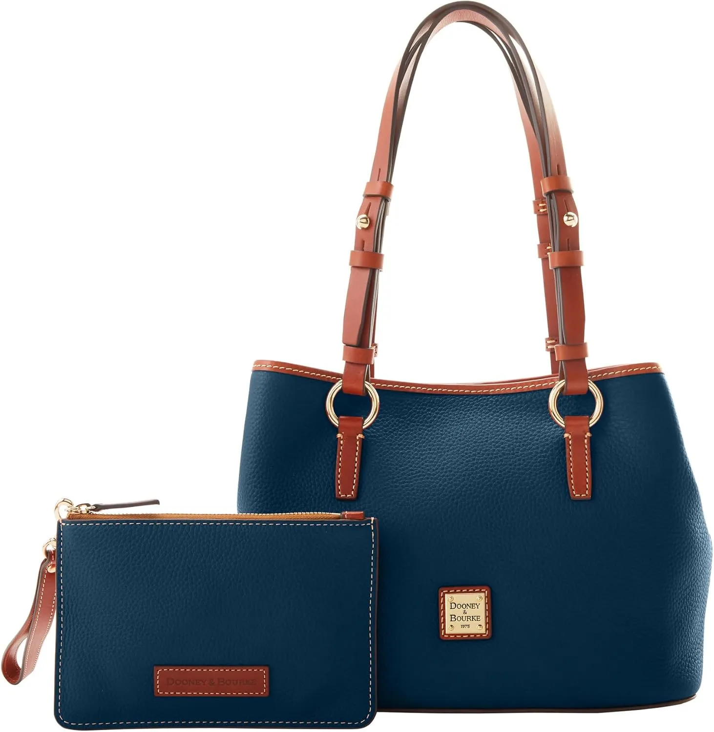 Dooney & Bourke Handbags and Accessories, Pebble Grain Leather Briana Small Shoulder Bag with Wristlet Pouch