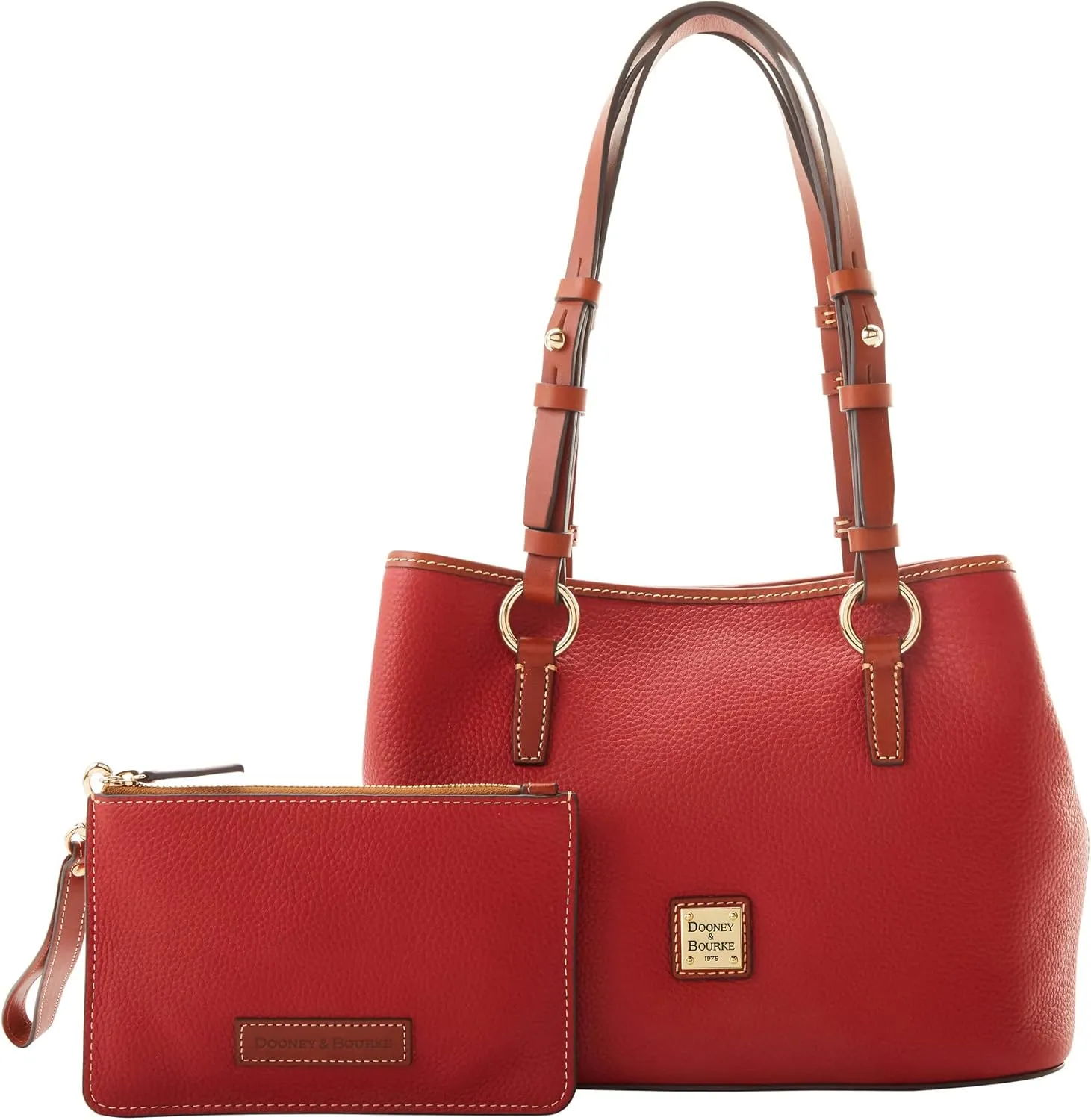 Dooney & Bourke Handbags and Accessories, Pebble Grain Leather Briana Small Shoulder Bag with Wristlet Pouch