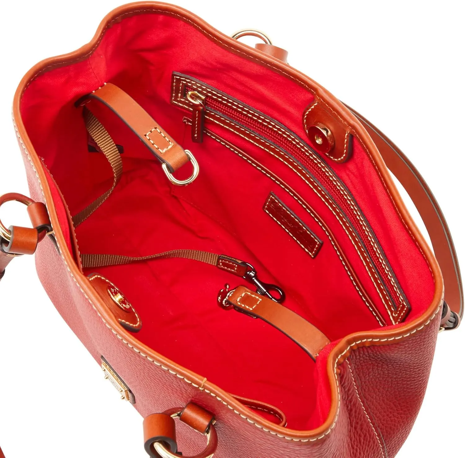 Dooney & Bourke Handbags and Accessories, Pebble Grain Leather Briana Small Shoulder Bag with Wristlet Pouch