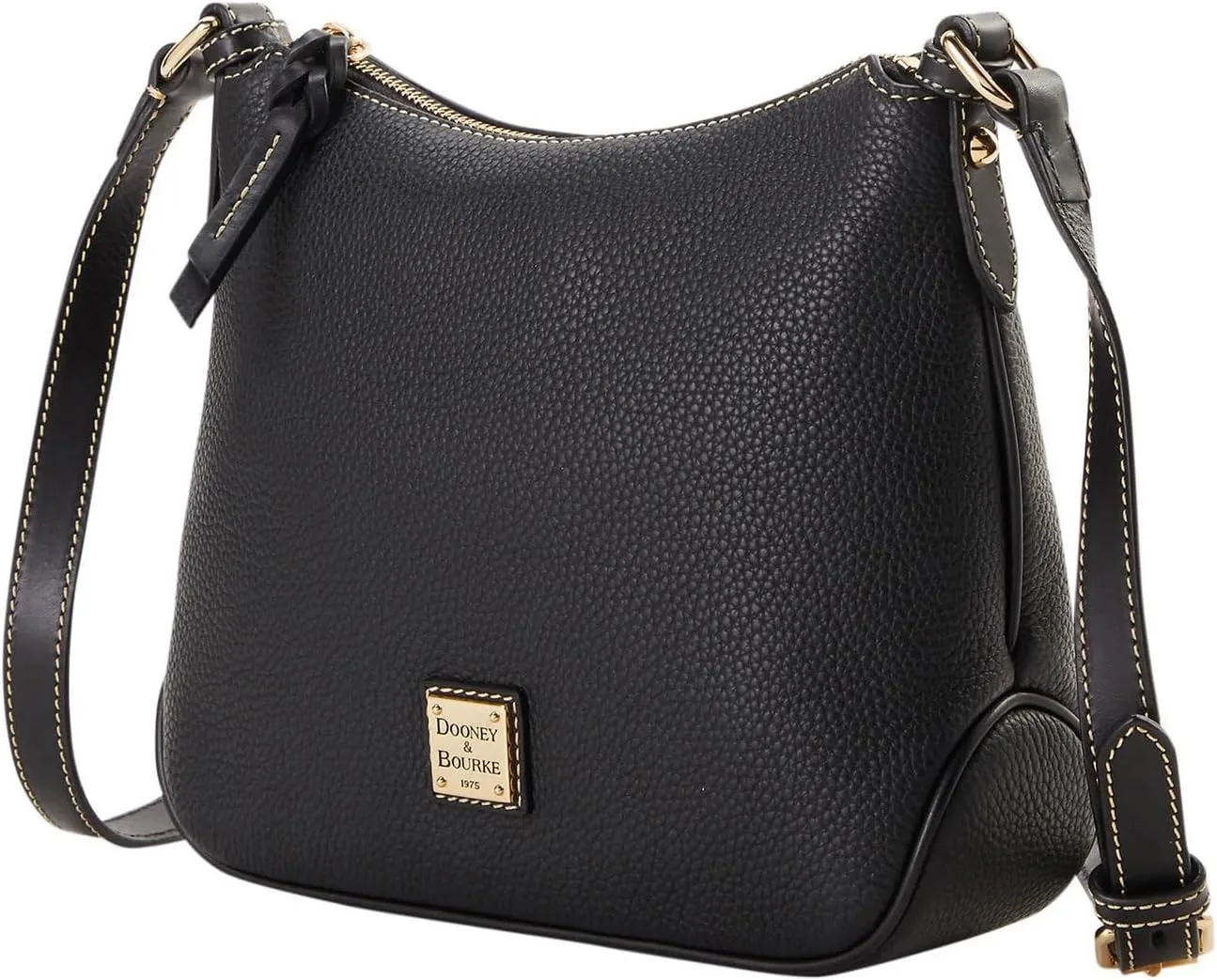 Dooney & Bourke Women's Crossbody Hobo in Pebble Grain Leather, Medium Handbag with Adjustable & Detachable Shoulder Strap