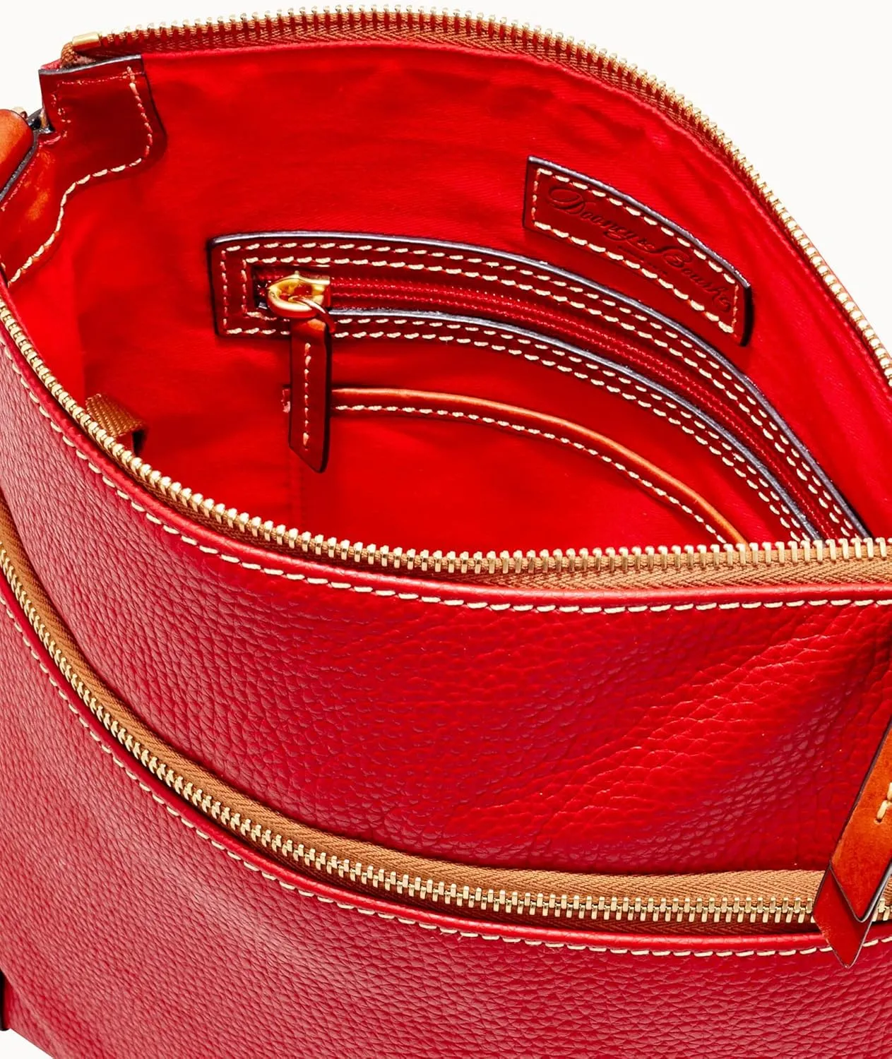 Dooney & Bourke Women's Crossbody in Pebble Grain Leather, Large Handbag with Adjustable Shoulder Strap