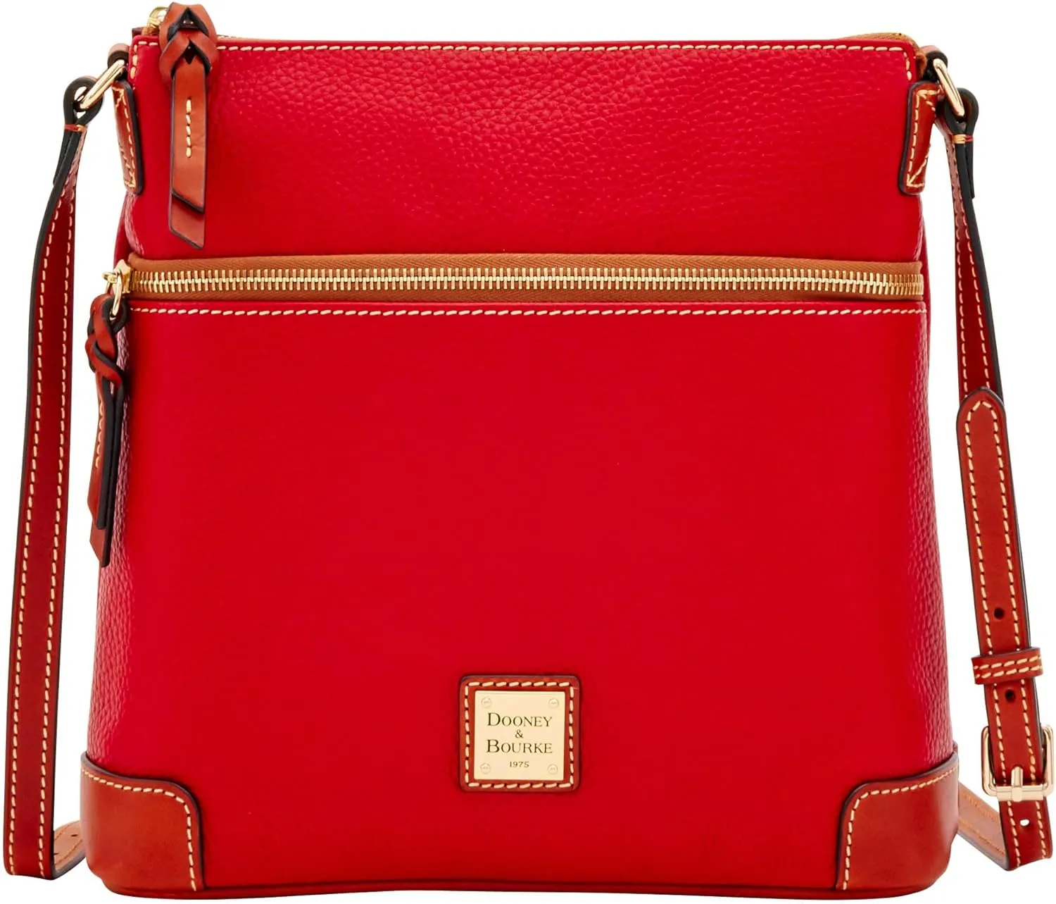 Dooney & Bourke Women's Crossbody in Pebble Grain Leather, Large Handbag with Adjustable Shoulder Strap