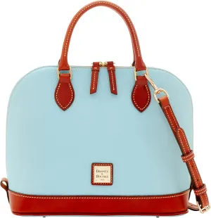 Dooney & Bourke Women's Zip Zip Satchel in Pebble Grain Leather, Large Handbag with Adjustable & Detachable Shoulder Strap