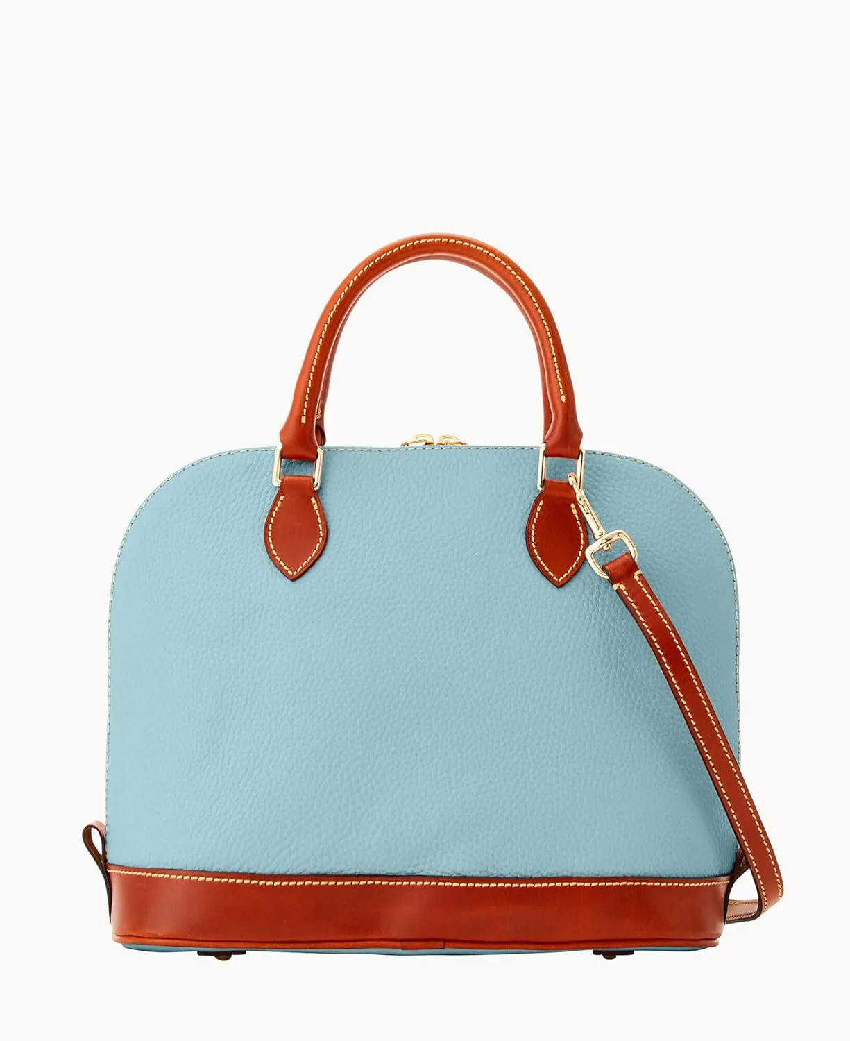 Dooney & Bourke Women's Zip Zip Satchel in Pebble Grain Leather, Large Handbag with Adjustable & Detachable Shoulder Strap