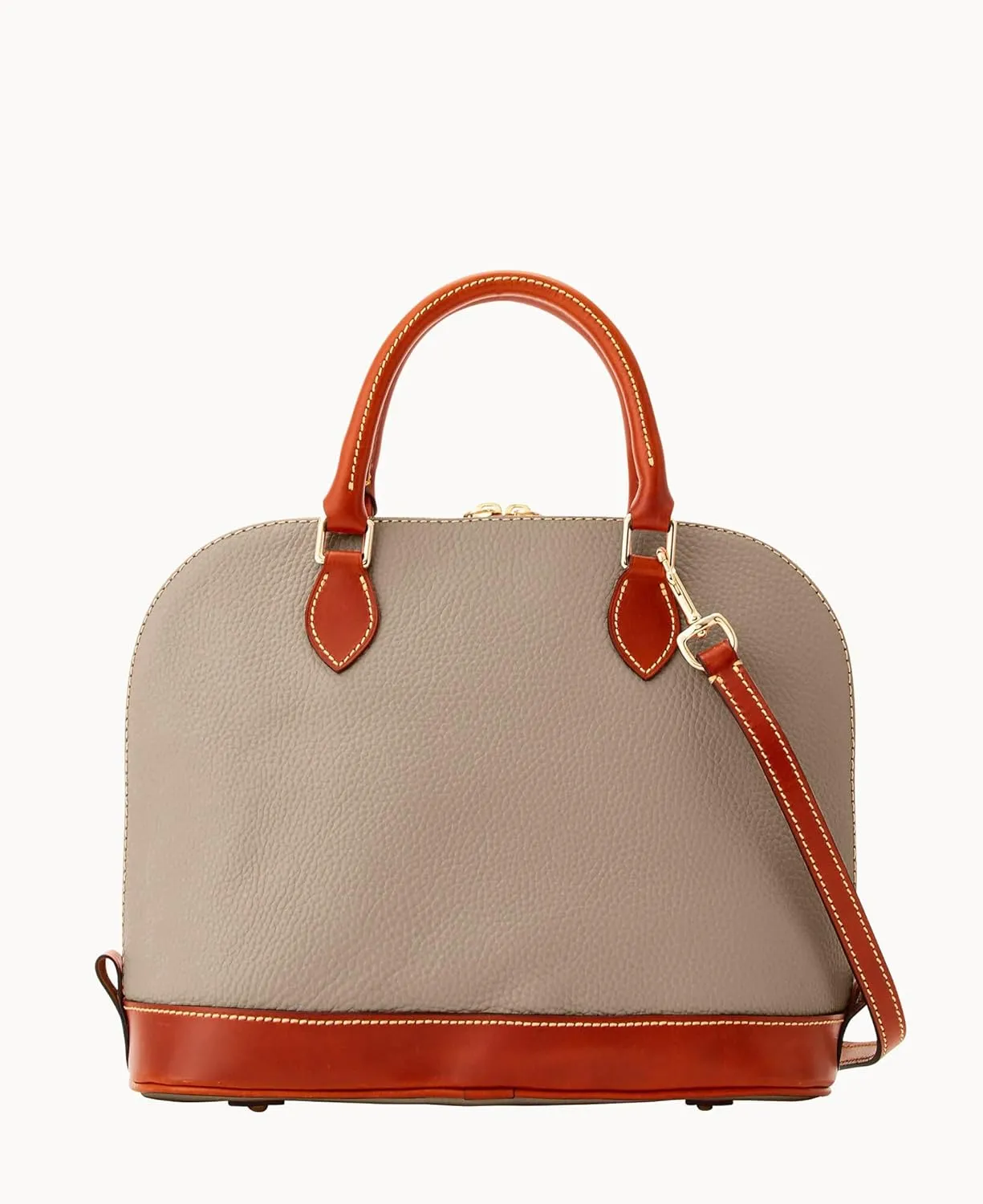 Dooney & Bourke Women's Zip Zip Satchel in Pebble Grain Leather, Large Handbag with Adjustable & Detachable Shoulder Strap