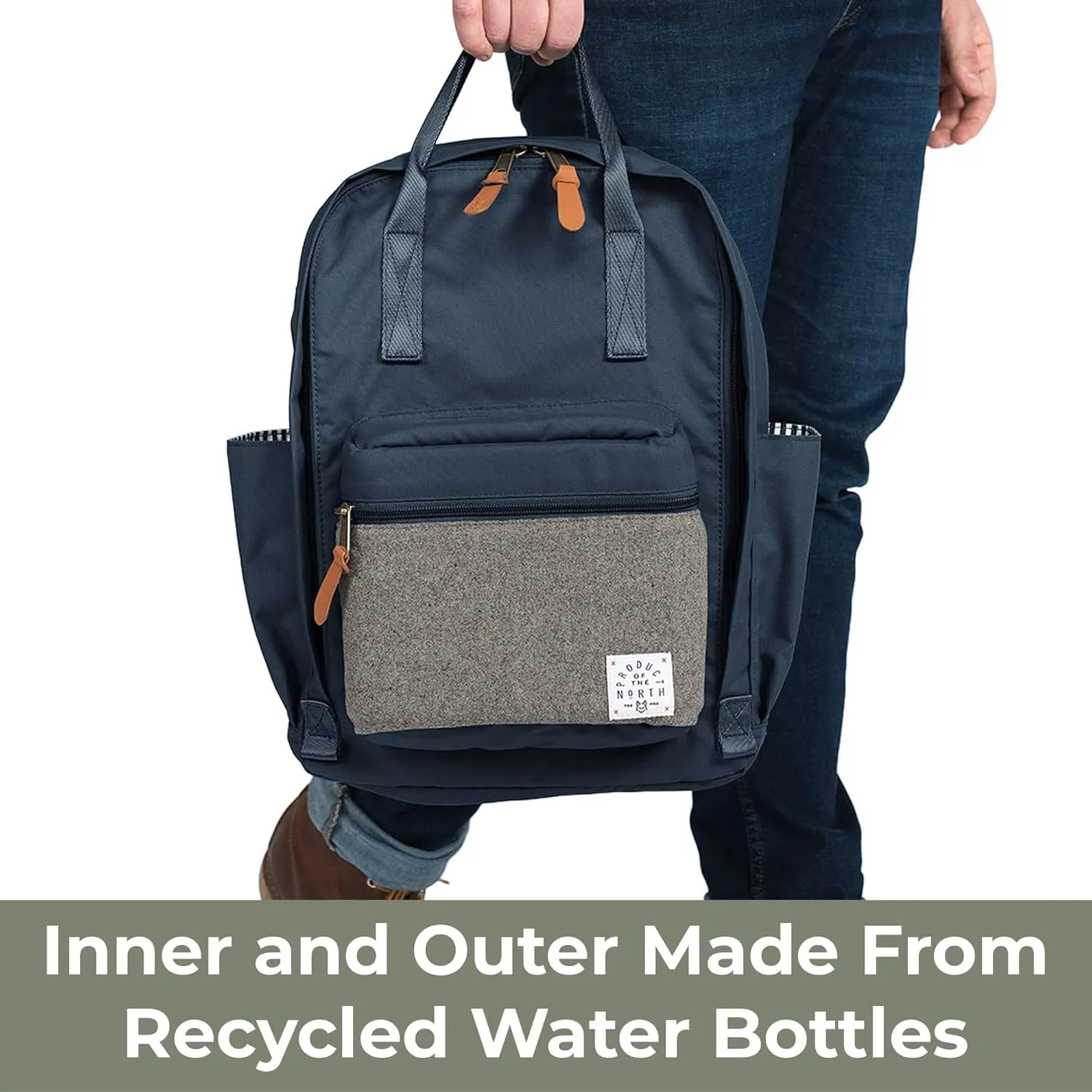Elkin Diaper Bag, Navy Sustainable Backpack