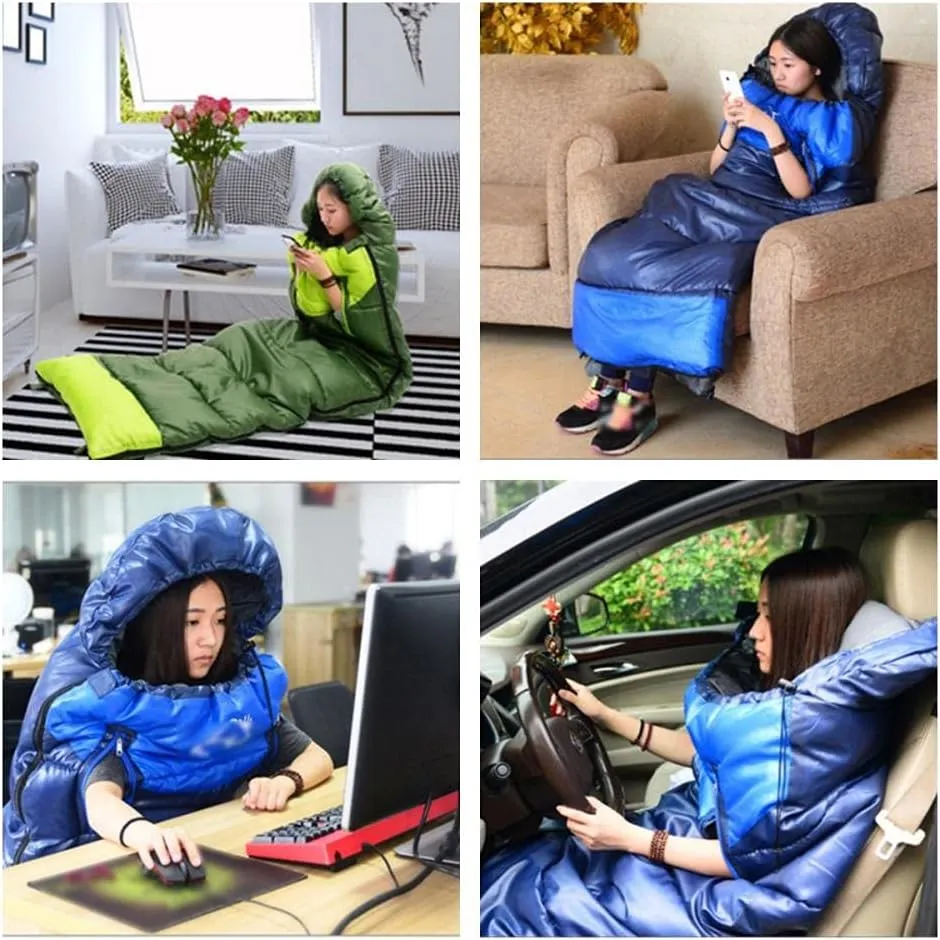 Envelope Sleeping Bag, Warm Waterproof Lightweight Camping Sleeping Bag, 190cm75cm,Can Be Spliced Double Sleeping Bag, Sleeping Bags for Adults and Children Camping -1.9kg_Green Right Super