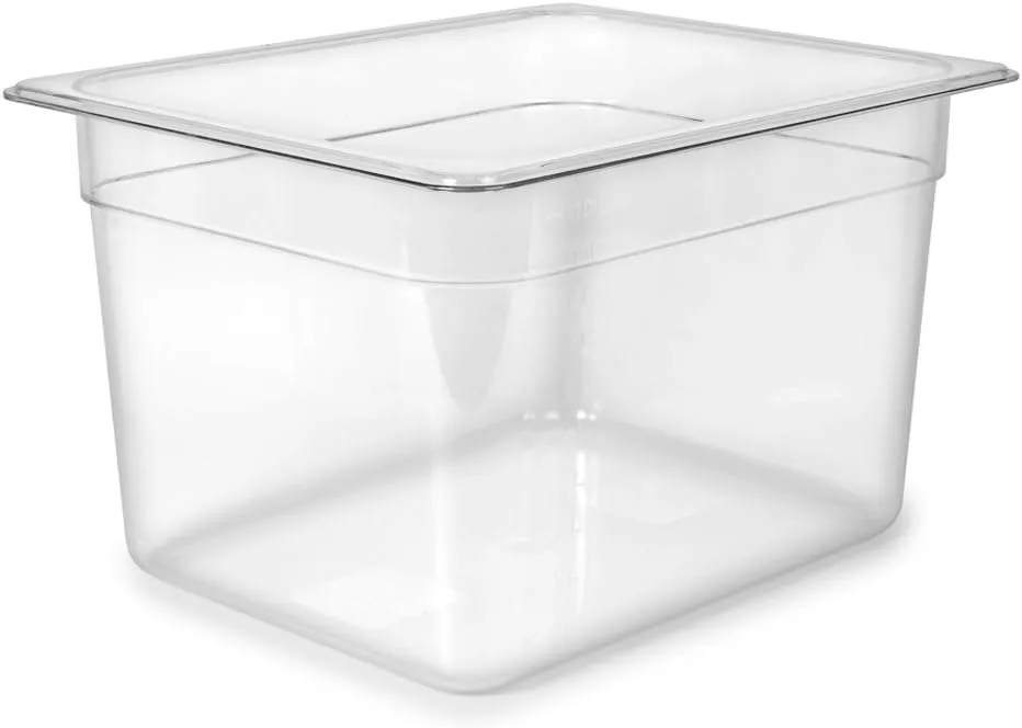 Everie Sous Vide Container 12 Quarts with Universal Collapsible Hinged Lid, Compatible with All Anova Models, Joule, Wancle, Instant Pot and Other Cookers, EVC-TY-PP