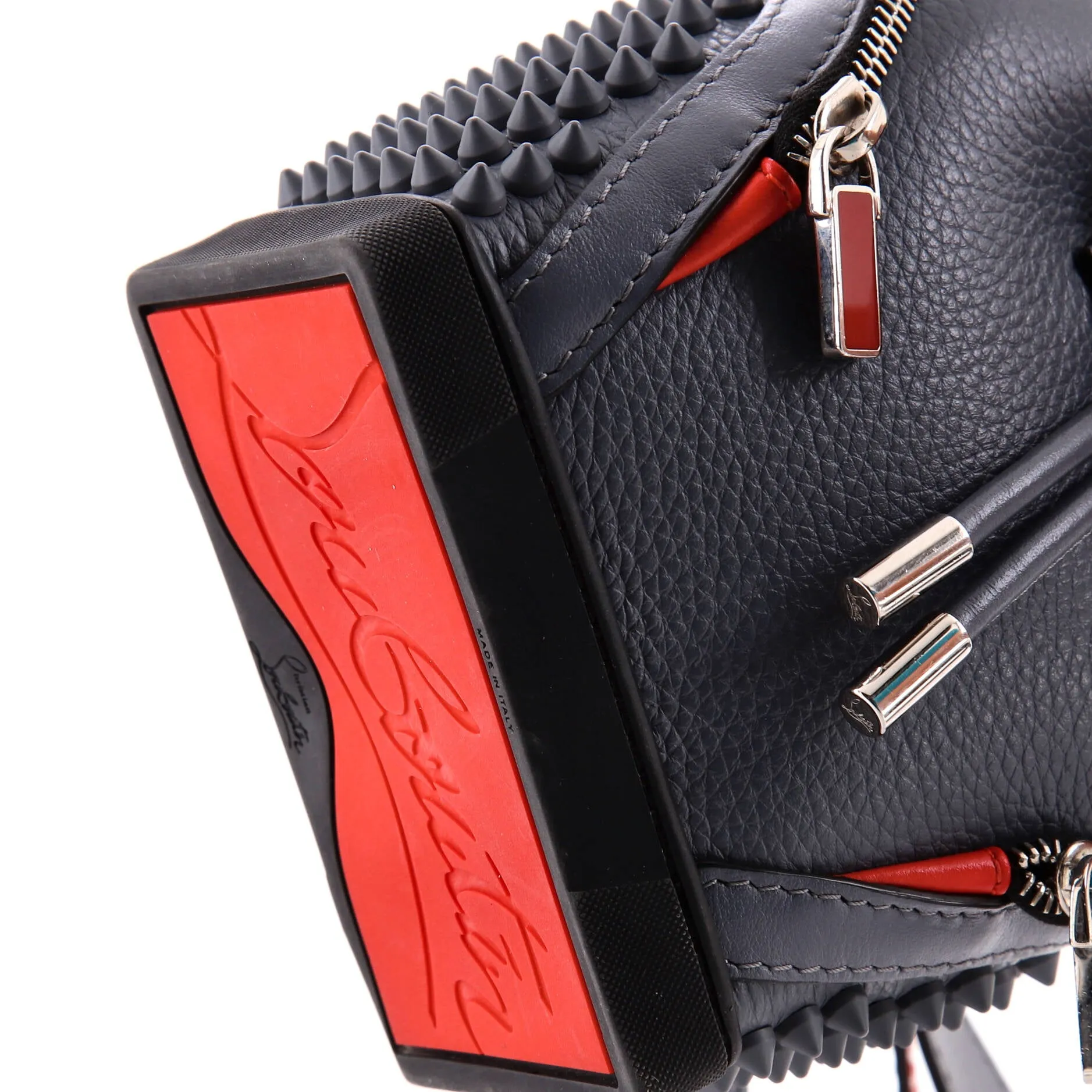 Explorafunk Keyring Crossbody Bag Spiked Leather