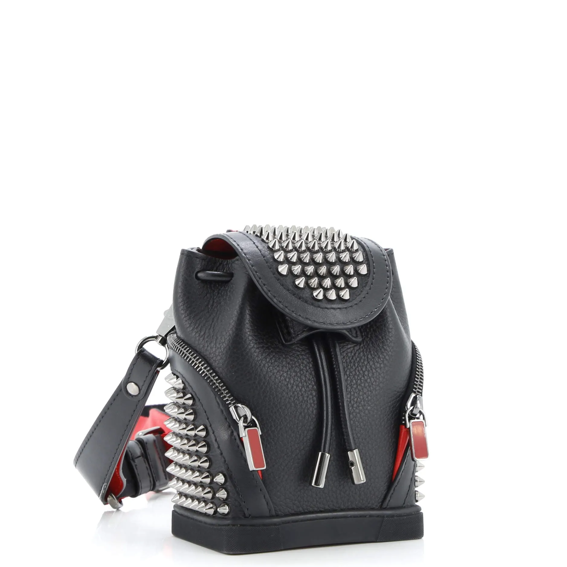 Explorafunk Keyring Crossbody Bag Spiked Leather