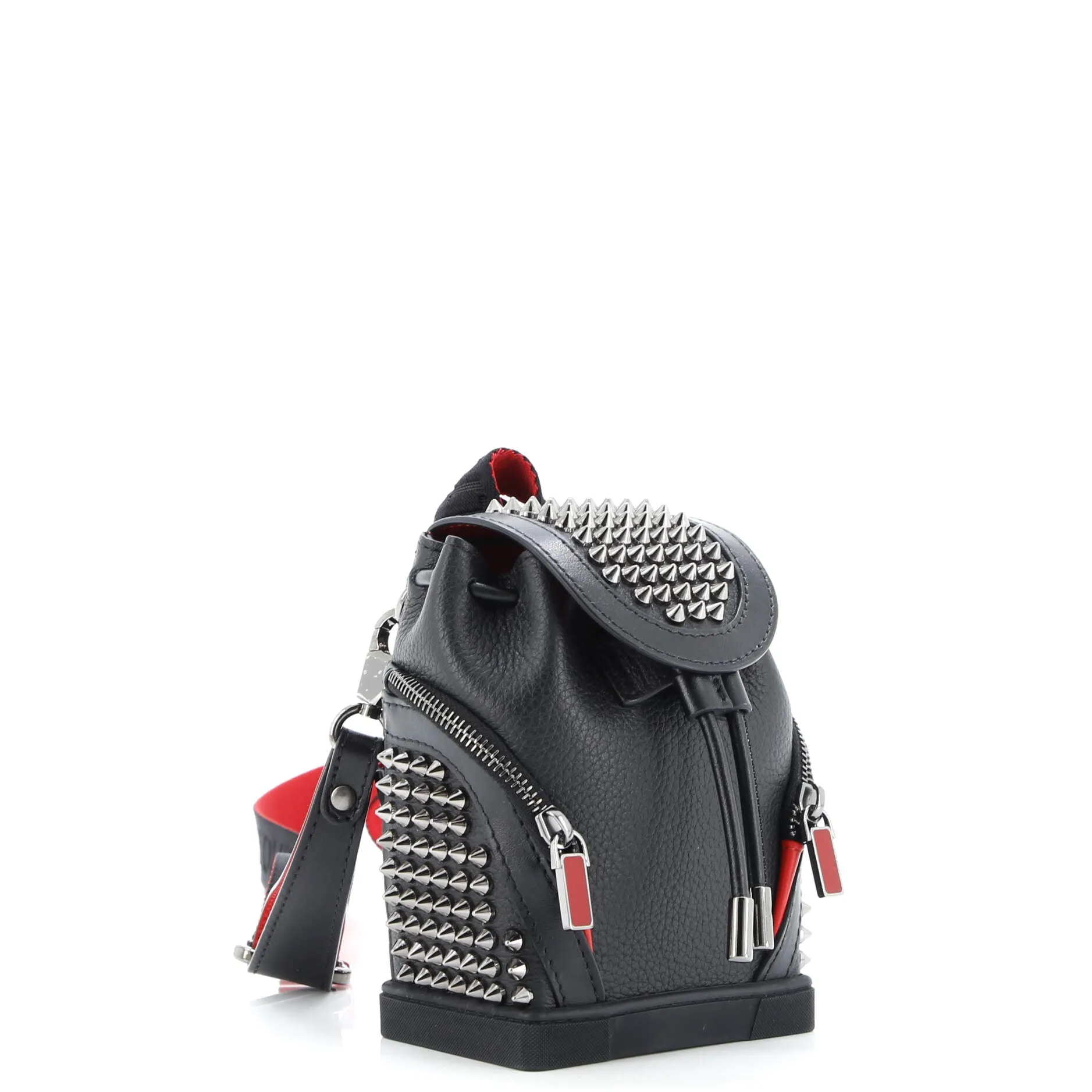 Explorafunk Keyring Crossbody Bag Spiked Leather