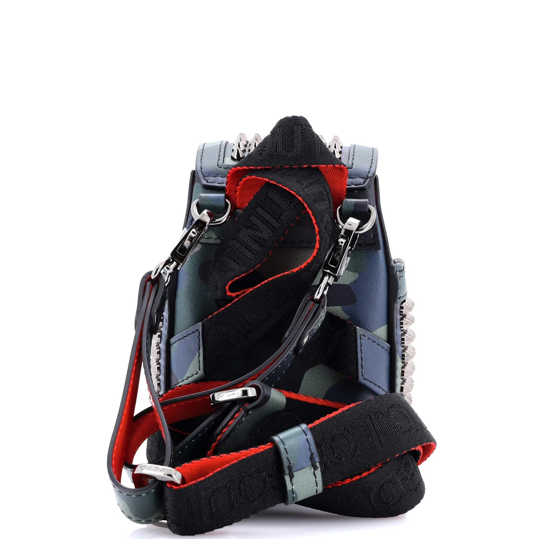 Explorafunk Keyring Crossbody Bag Spiked Printed Leather