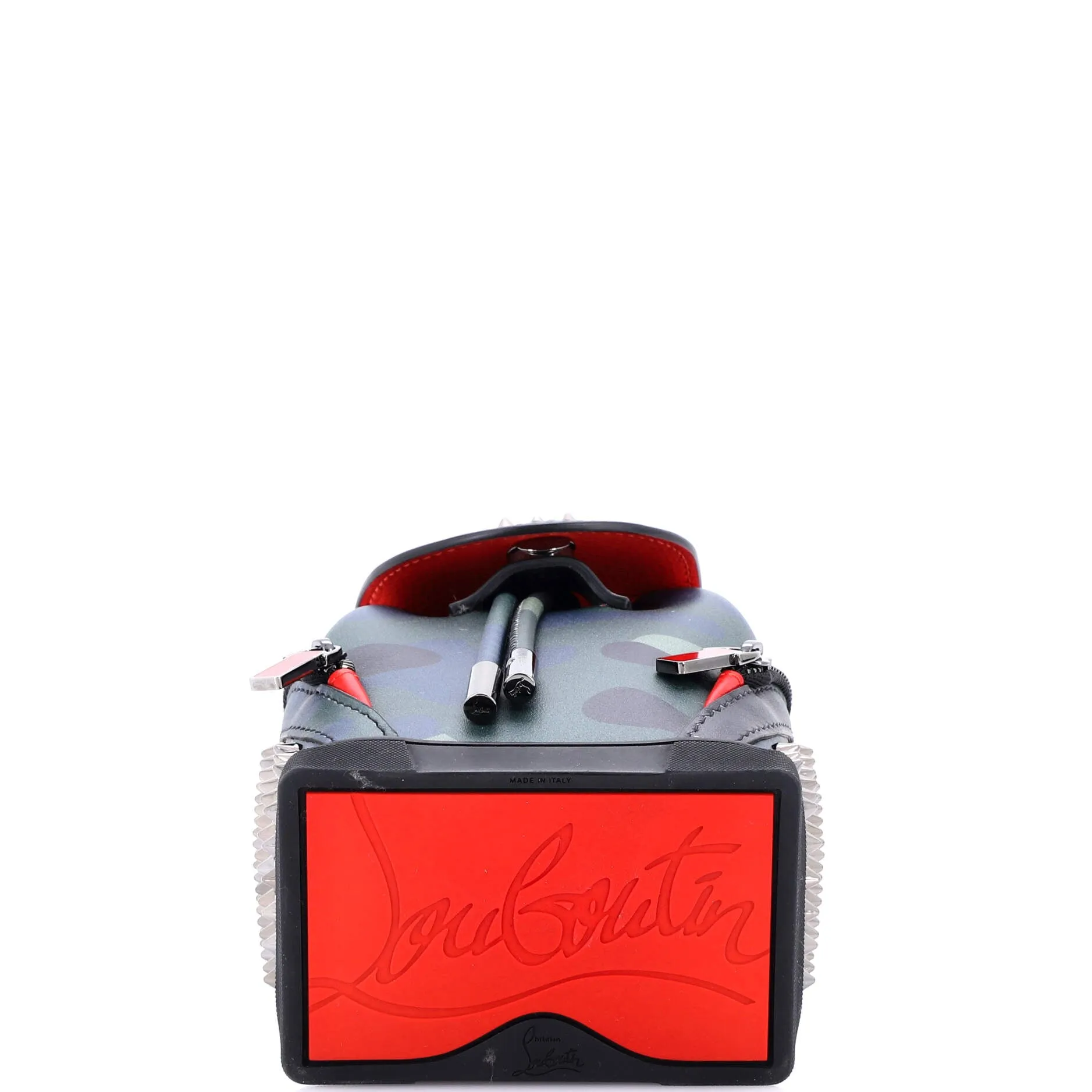 Explorafunk Keyring Crossbody Bag Spiked Printed Leather