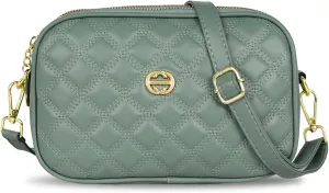 EXTREE Quilted Crossbody Bag, Trendy Design Shoulder Purse