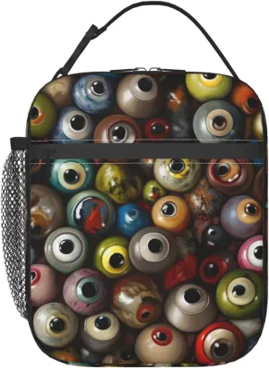 Eye Balls Lunch Bag for Women Men Adult Insulated Lunch Box Reusable Leakproof Lunch Tote Bags Large Capacity Cooler Lunch Container Portable Lunchbox for Work Travel