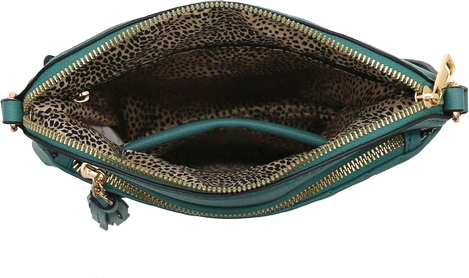 FashionPuzzle Chevron Quilted Medium Crossbody Bag with Tassel Accent