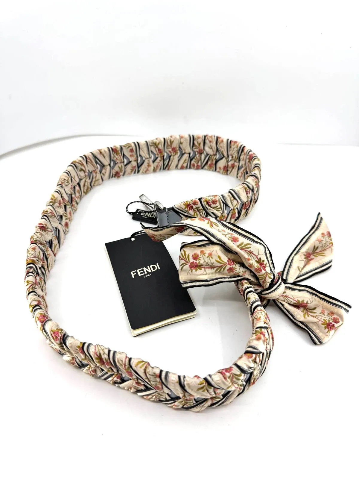 FENDI CALFSKIN RIBBON LACE UP FLORAL STRAP YOU  INTERCHANGEABLE STRAP