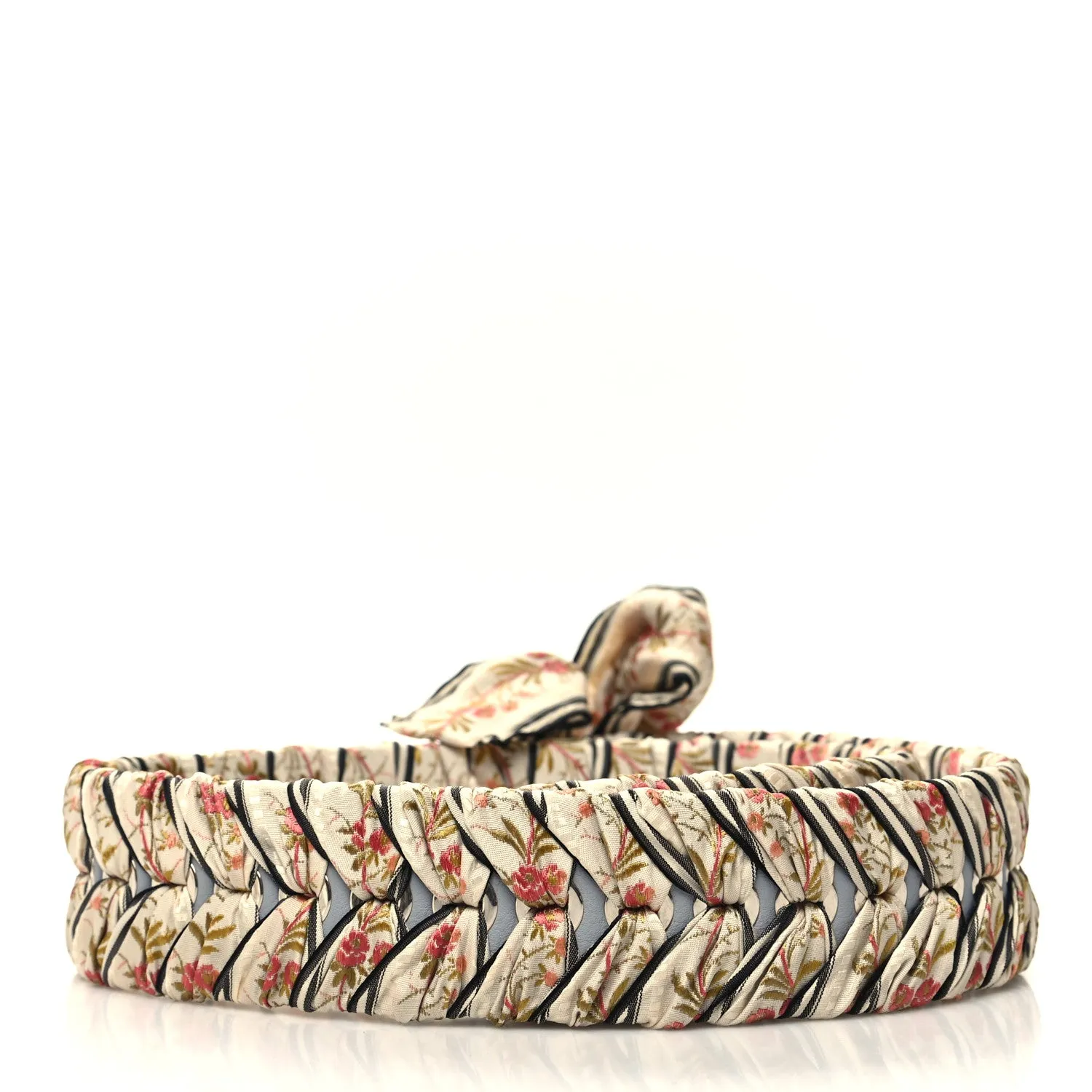 FENDI CALFSKIN RIBBON LACE UP FLORAL STRAP YOU  INTERCHANGEABLE STRAP