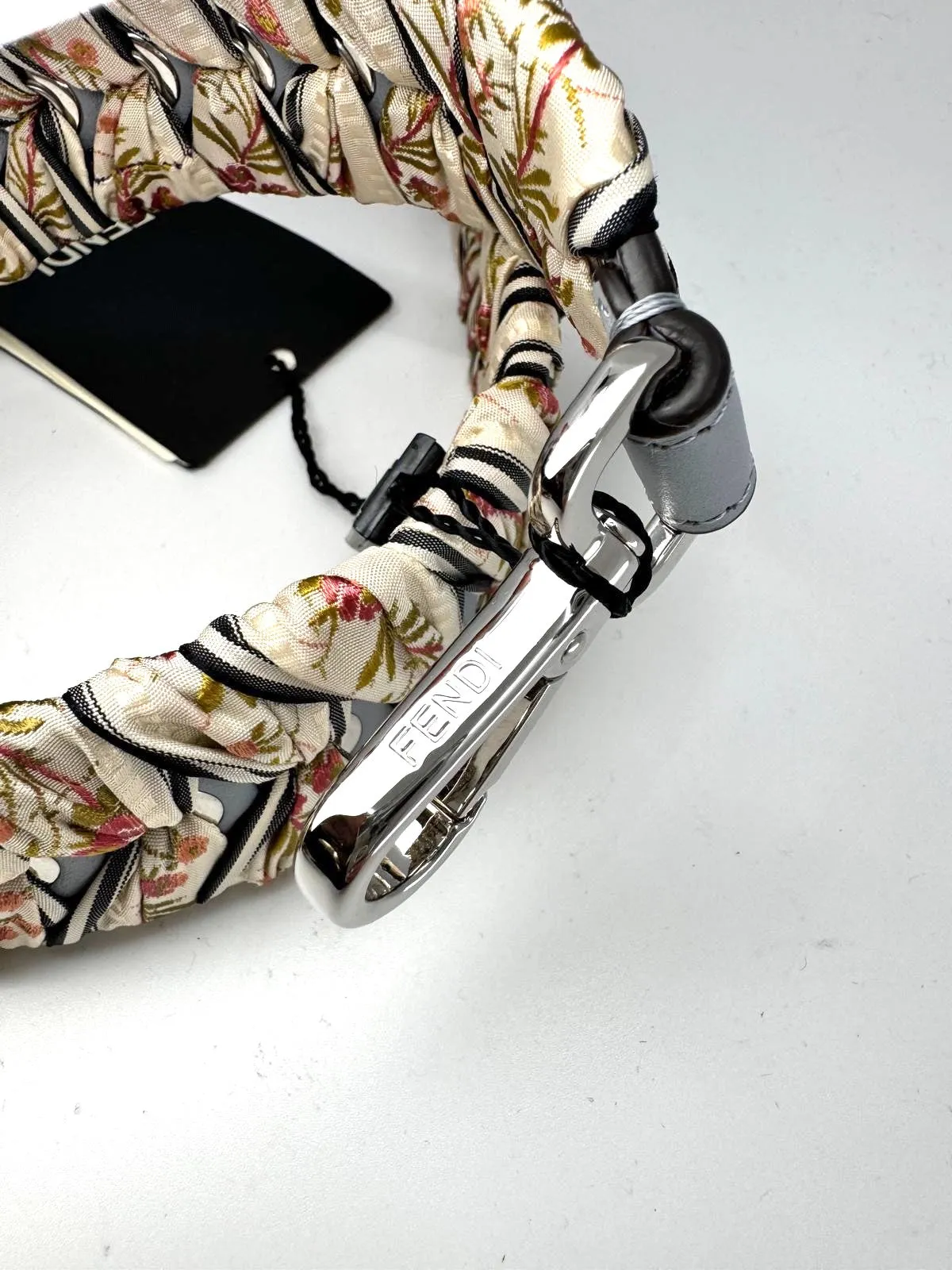FENDI CALFSKIN RIBBON LACE UP FLORAL STRAP YOU  INTERCHANGEABLE STRAP